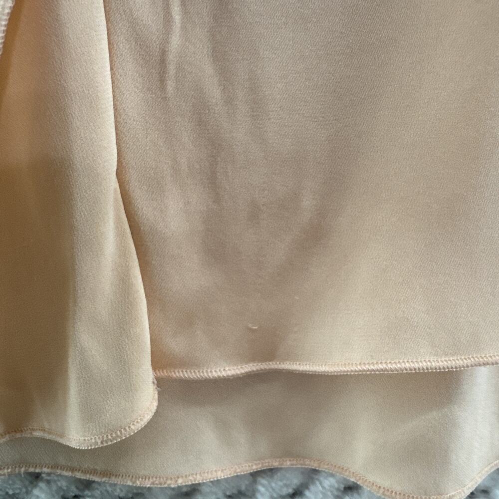 Vince Top Womens S Orange Peach Cap Sleeve V-Neck Ultralight Blouse Preppy - Picture 6 of 10